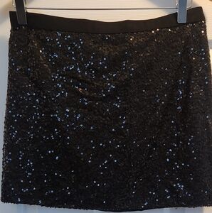 J.Crew Sexy Black Sequin Miniskirt Size 4